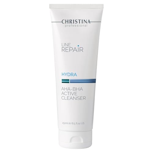 Christina Line Repair AHA BHA Facial Cleanser with Salicylic Acid  Revitalize Improve Skin Texture Reduce Wrinkles with Green Tea Face Wash  Infused with Glycolic Acid  For All Skin Types 250ml